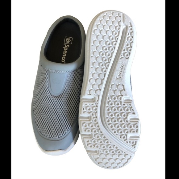 Spenco Slip-On Sneaker Slides, Grey Bliss, Size 6 - Picture 10 of 12
